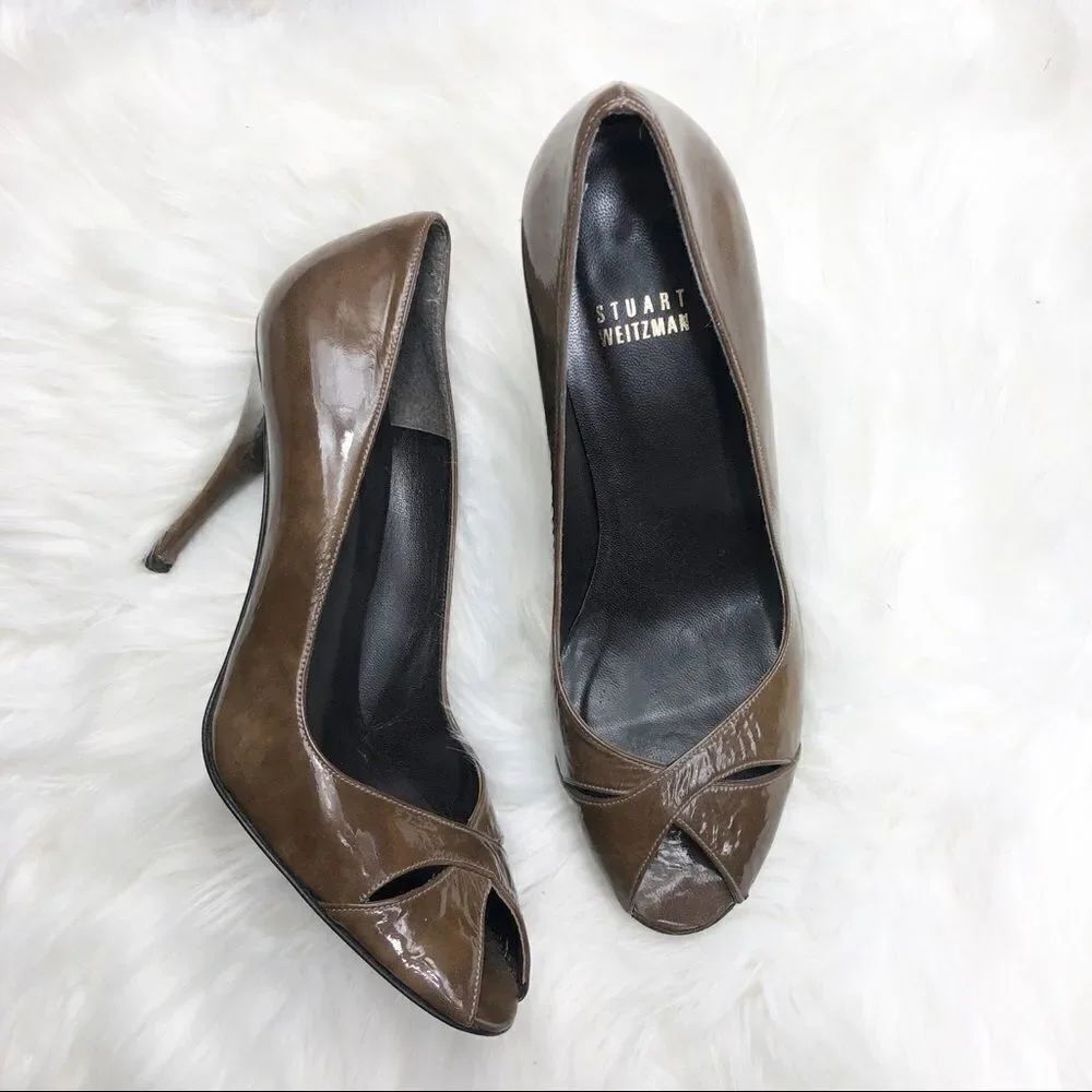Stuart Weitzman | Patent Leather Peep Toe